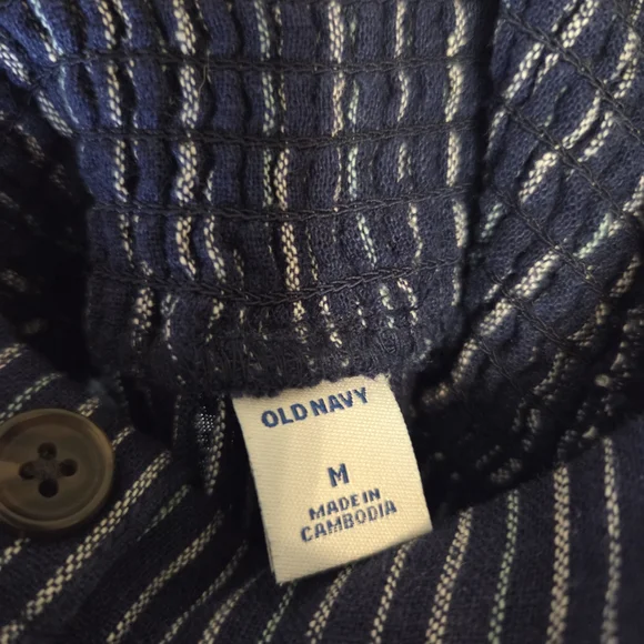 Old Navy Navy Pinstripe Jumpsuit - Picture 3 of 9